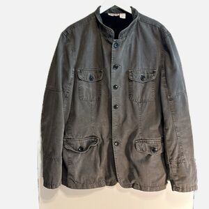 DKNY Men’s Utility / Military Style Button-Down Jacket Grey/Green Color, Size LG